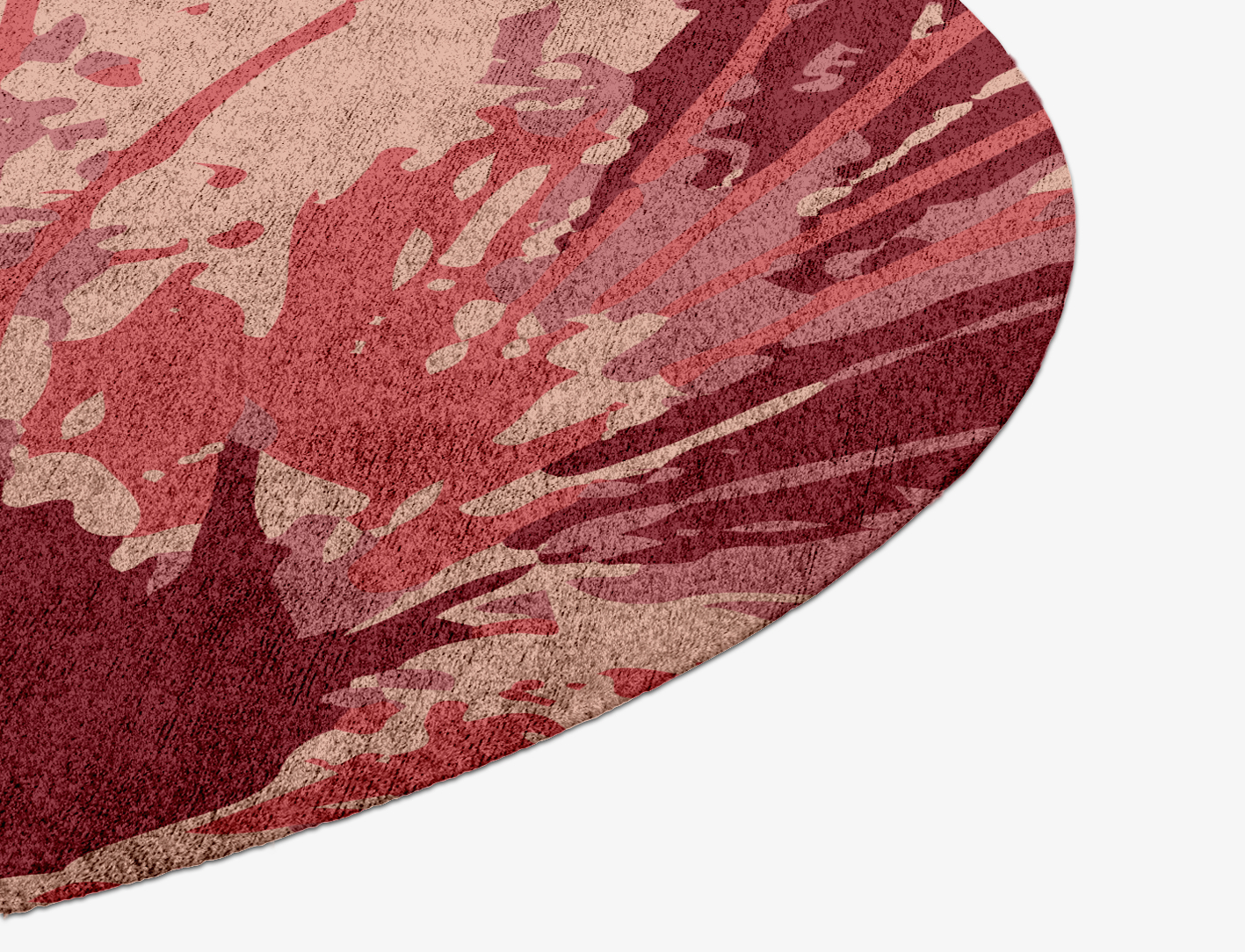 Heath Floral Round Hand Knotted Bamboo Silk Custom Rug by Rug Artisan