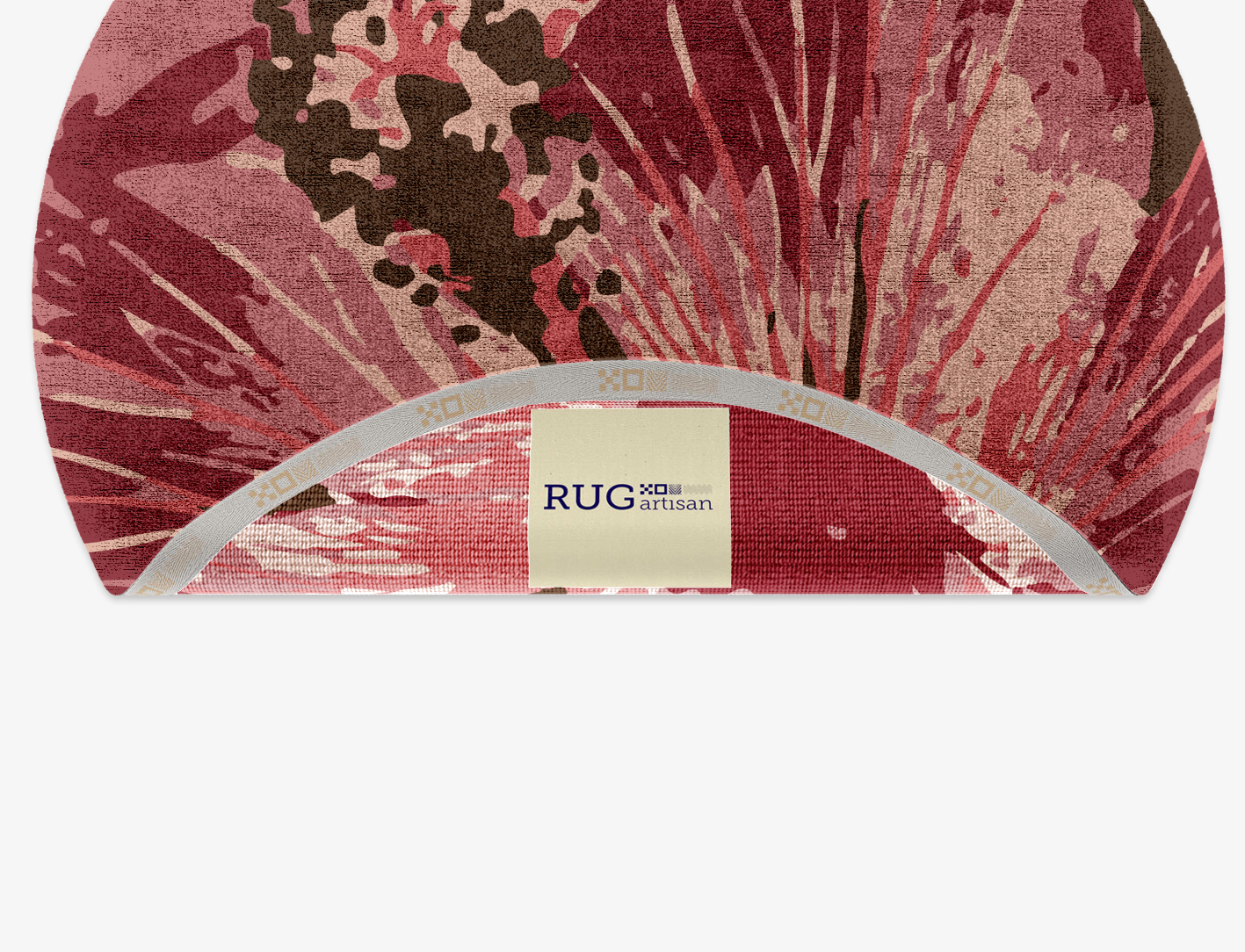 Heath Floral Round Hand Knotted Bamboo Silk Custom Rug by Rug Artisan