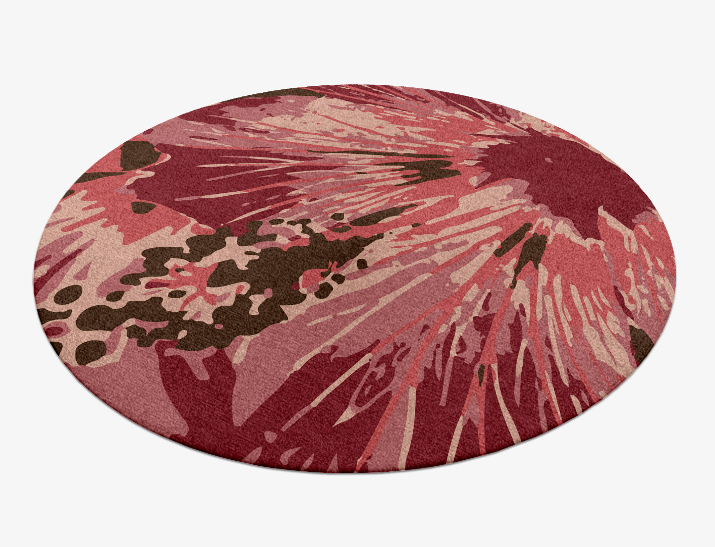 Heath Floral Round Hand Knotted Tibetan Wool Custom Rug by Rug Artisan
