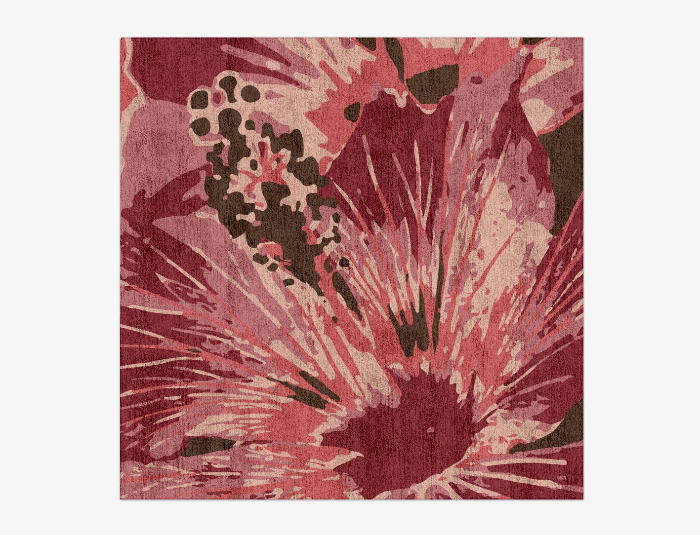 Heath Floral Square Hand Knotted Bamboo Silk Custom Rug by Rug Artisan