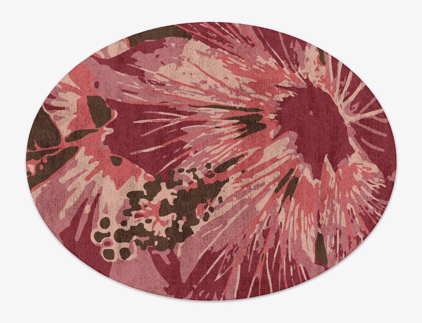 Heath Floral Oval Hand Tufted Bamboo Silk Custom Rug by Rug Artisan
