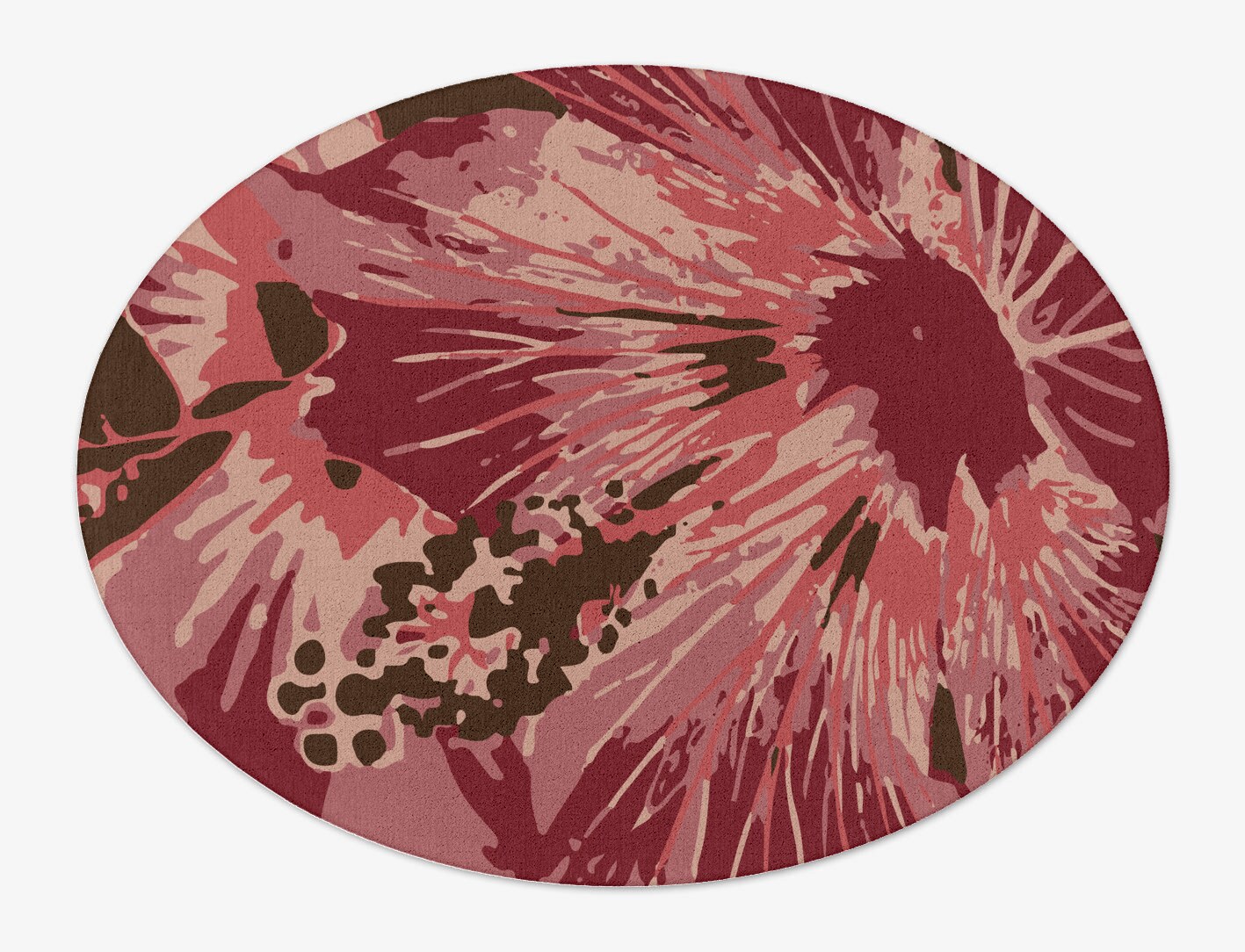 Heath Floral Oval Hand Tufted Pure Wool Custom Rug by Rug Artisan