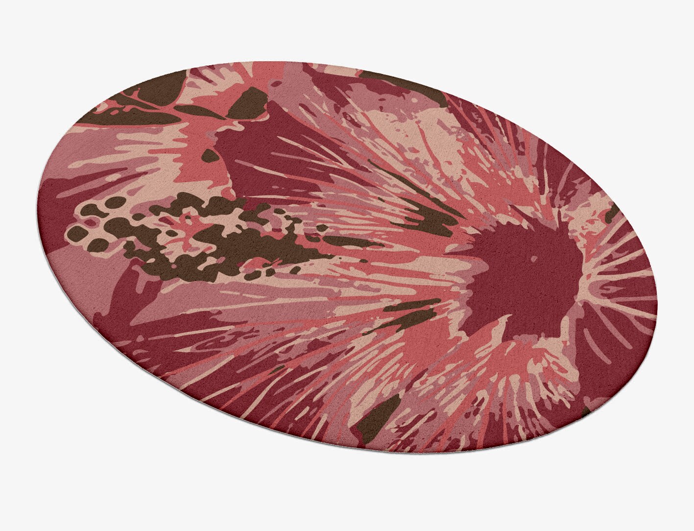Heath Floral Oval Hand Tufted Pure Wool Custom Rug by Rug Artisan