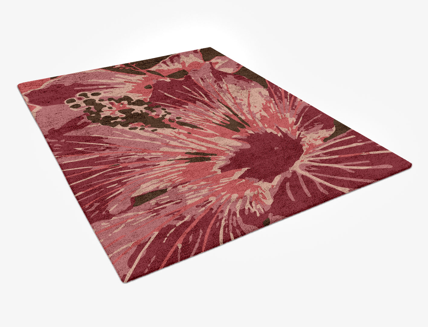Heath Floral Rectangle Hand Tufted Bamboo Silk Custom Rug by Rug Artisan