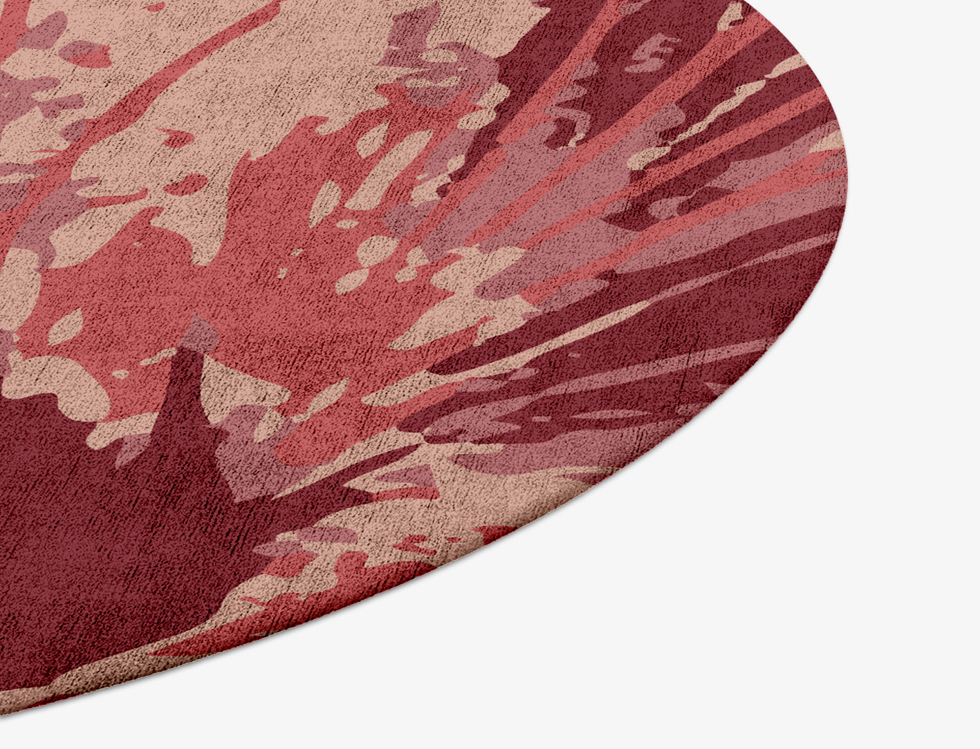 Heath Floral Round Hand Tufted Bamboo Silk Custom Rug by Rug Artisan