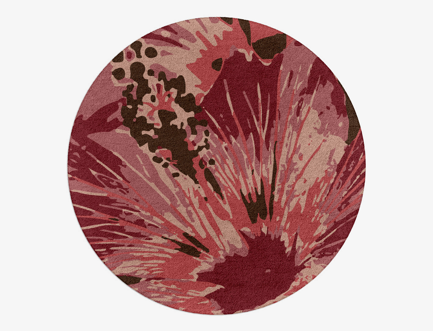 Heath Floral Round Hand Tufted Pure Wool Custom Rug by Rug Artisan