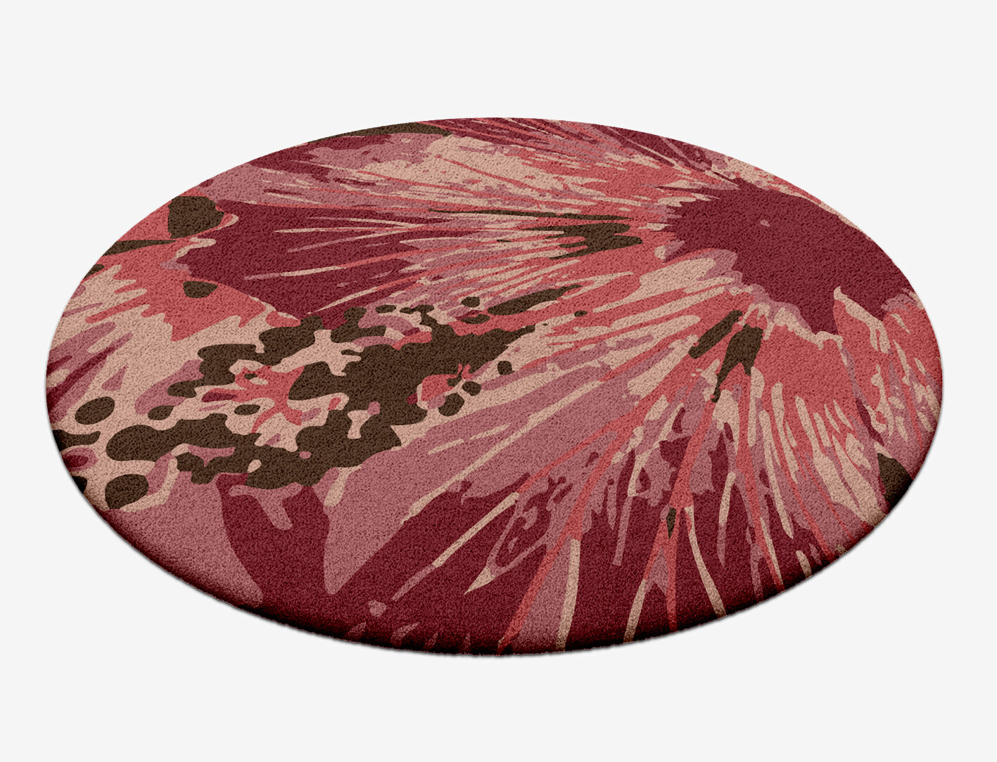 Heath Floral Round Hand Tufted Pure Wool Custom Rug by Rug Artisan
