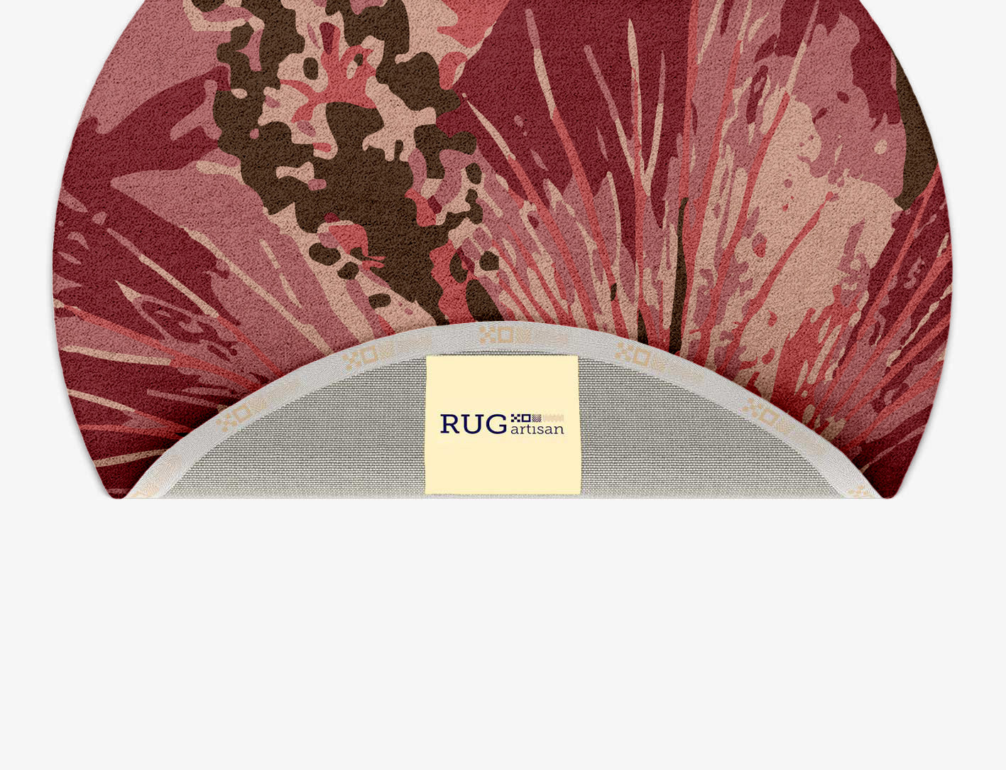 Heath Floral Round Hand Tufted Pure Wool Custom Rug by Rug Artisan