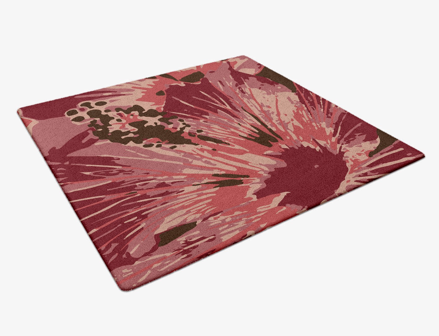 Heath Floral Square Hand Tufted Pure Wool Custom Rug by Rug Artisan