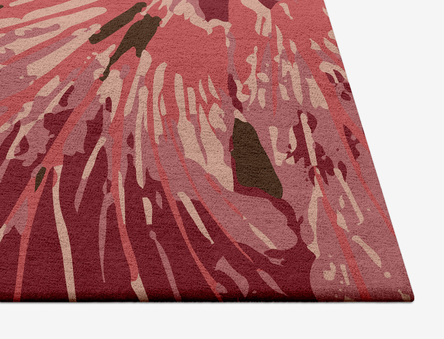 Heath Floral Square Hand Tufted Pure Wool Custom Rug by Rug Artisan