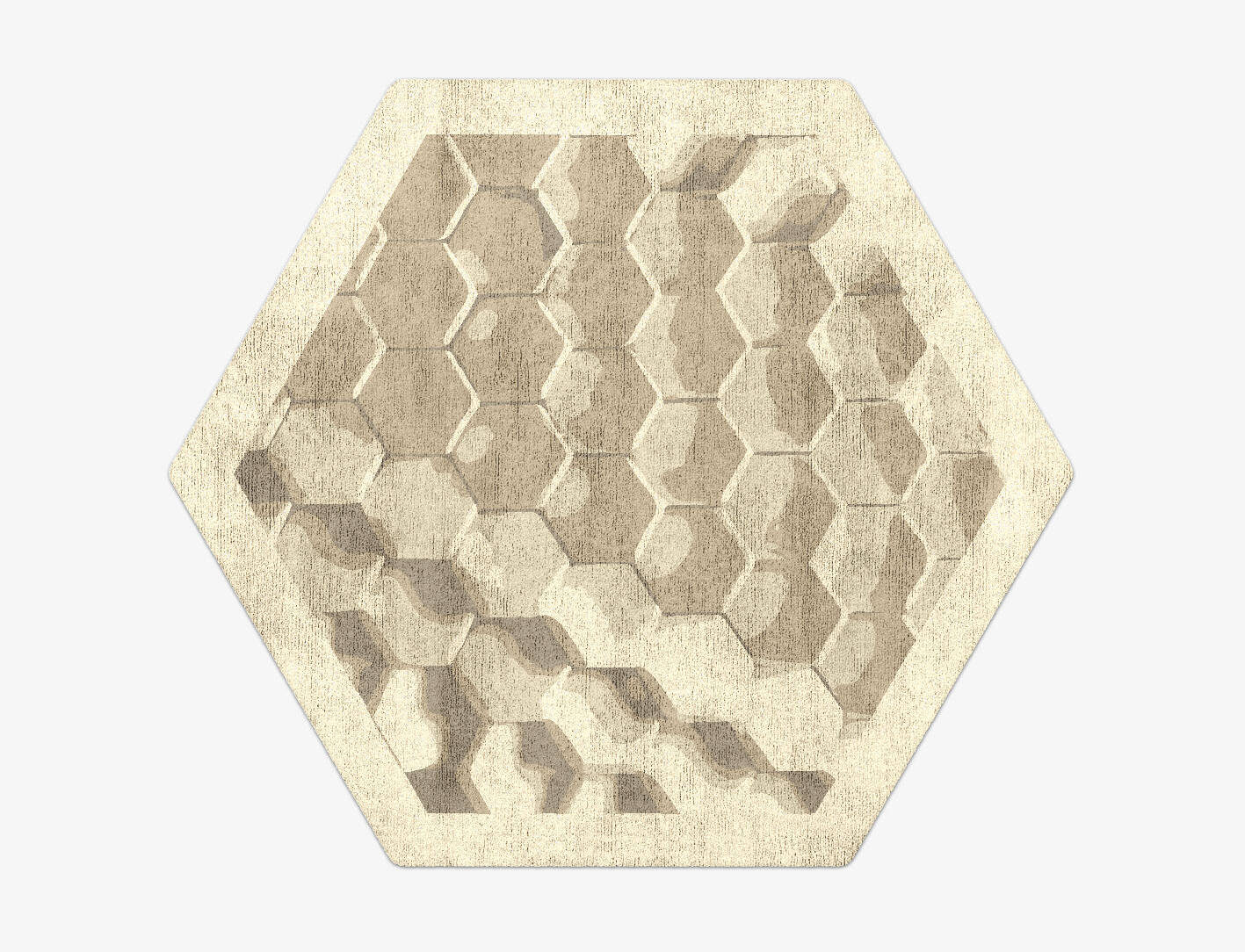 Hebi Origami Hexagon Hand Tufted Bamboo Silk Custom Rug by Rug Artisan