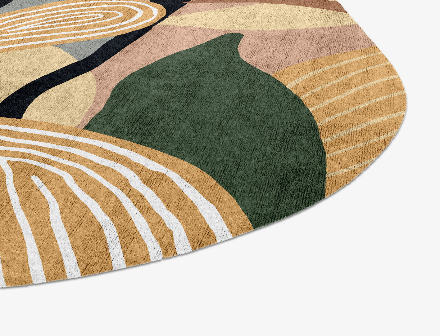 Heliconia Field of Flowers Oblong Hand Knotted Bamboo Silk Custom Rug by Rug Artisan