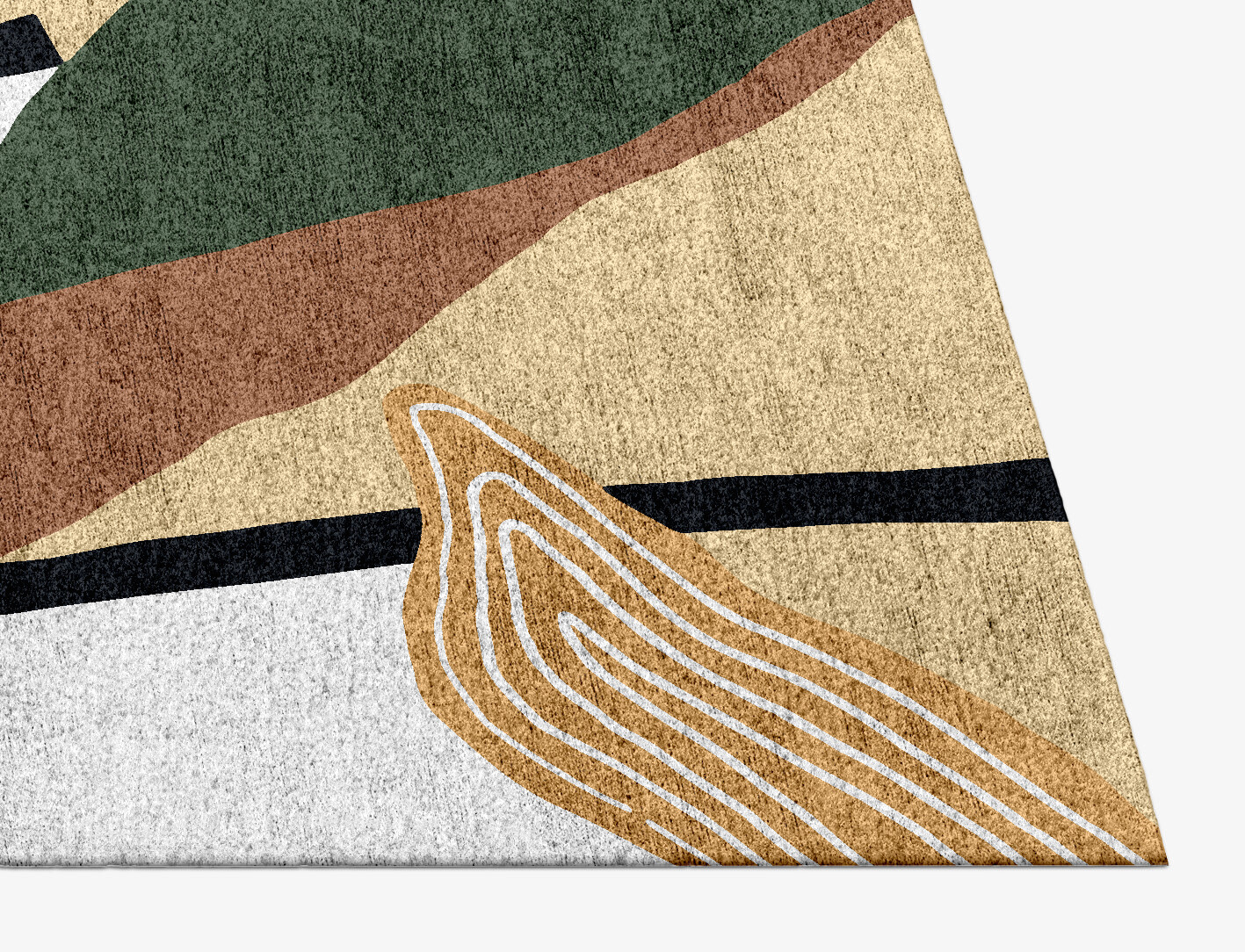 Heliconia Field of Flowers Rectangle Hand Knotted Bamboo Silk Custom Rug by Rug Artisan