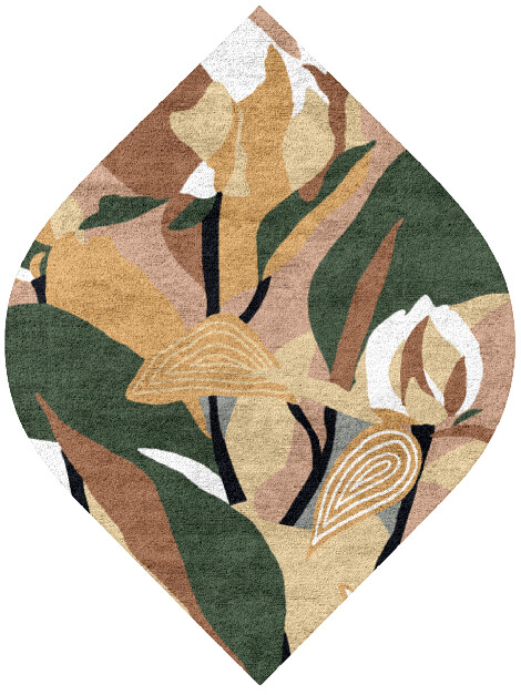 Heliconia Field of Flowers Ogee Hand Tufted Bamboo Silk Custom Rug by Rug Artisan
