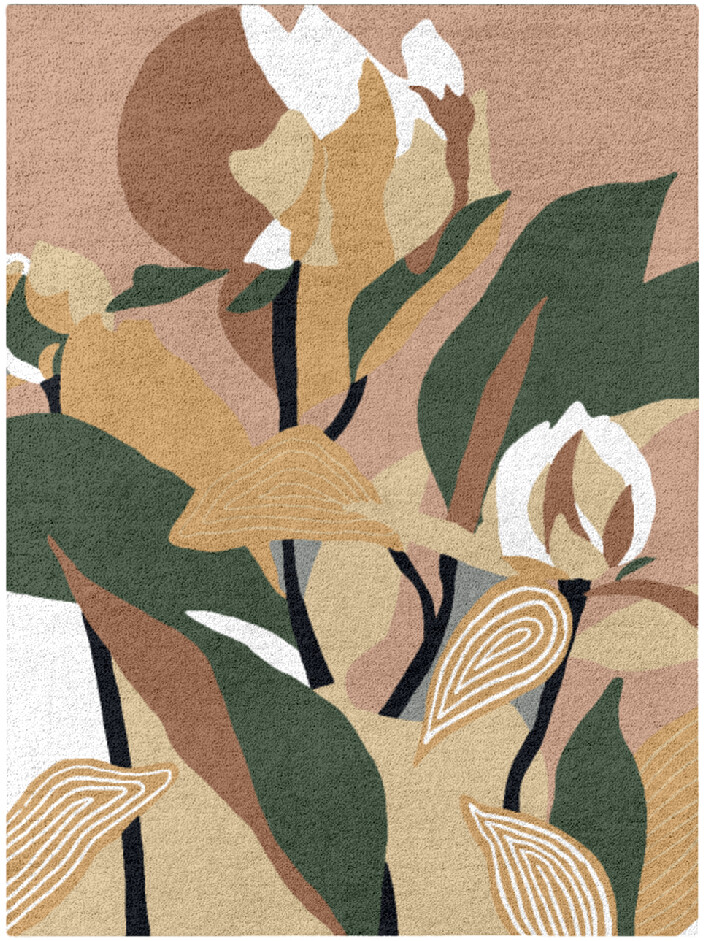 Heliconia Field of Flowers Rectangle Hand Tufted Pure Wool Custom Rug by Rug Artisan