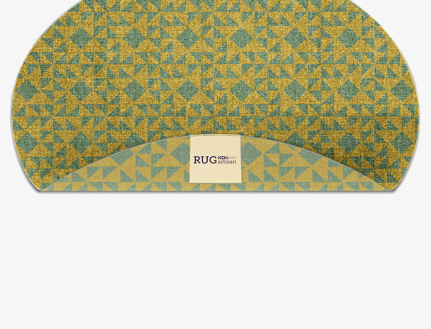 Helios Geometric Oval Flatweave New Zealand Wool Custom Rug by Rug Artisan