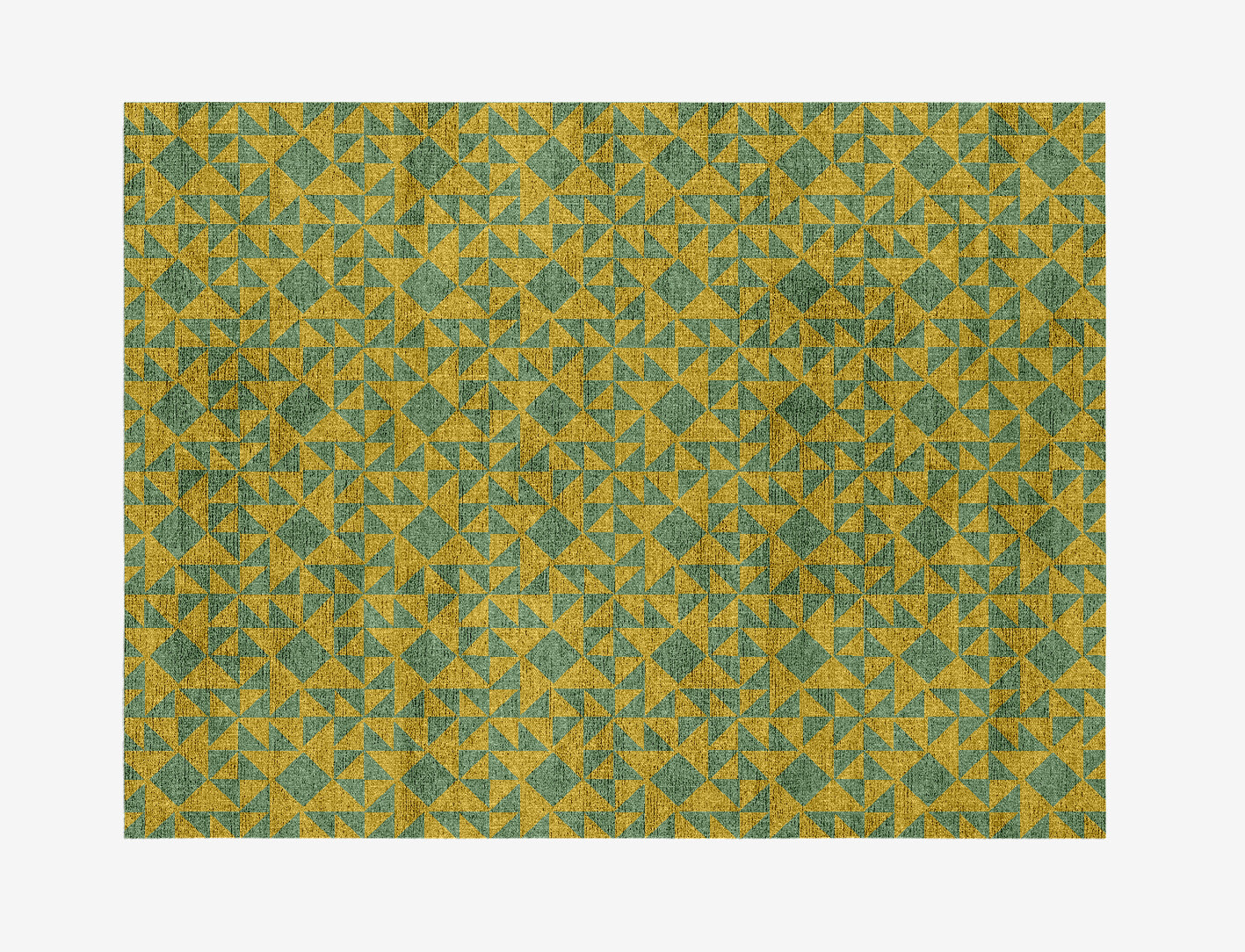 Helios Geometric Rectangle Flatweave Bamboo Silk Custom Rug by Rug Artisan