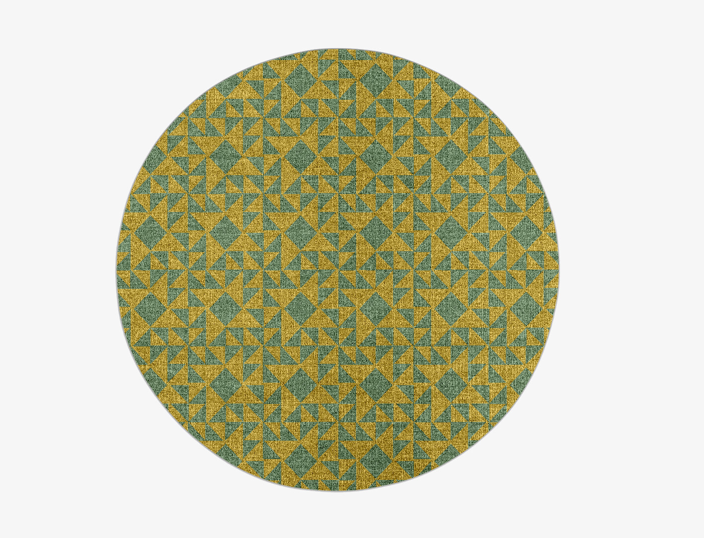 Helios Geometric Round Flatweave New Zealand Wool Custom Rug by Rug Artisan