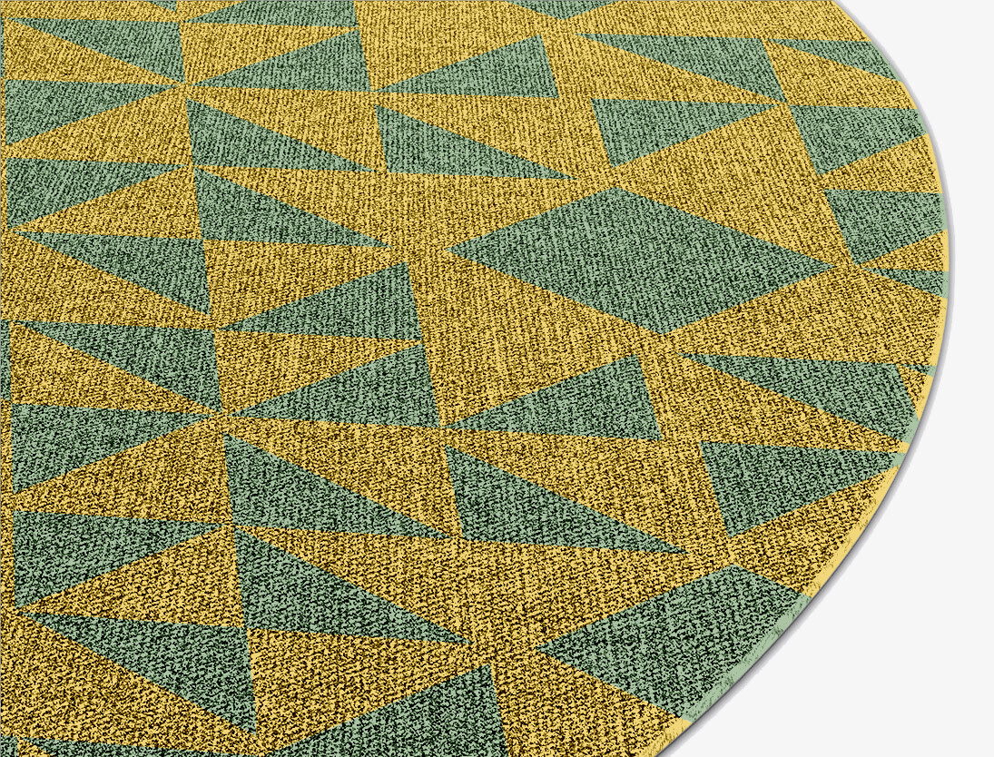 Helios Geometric Round Flatweave New Zealand Wool Custom Rug by Rug Artisan
