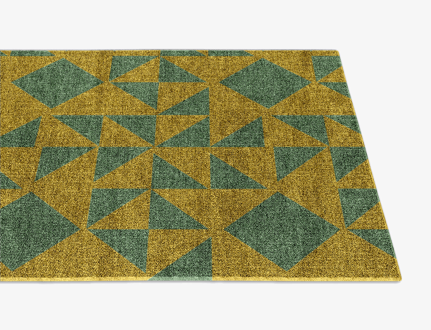 Helios Geometric Runner Flatweave Bamboo Silk Custom Rug by Rug Artisan