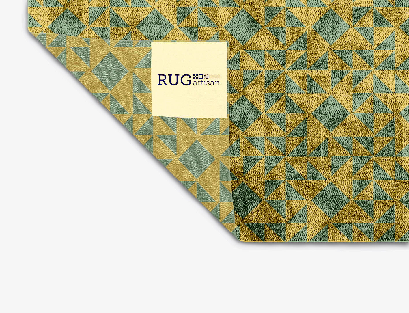 Helios Geometric Square Flatweave New Zealand Wool Custom Rug by Rug Artisan