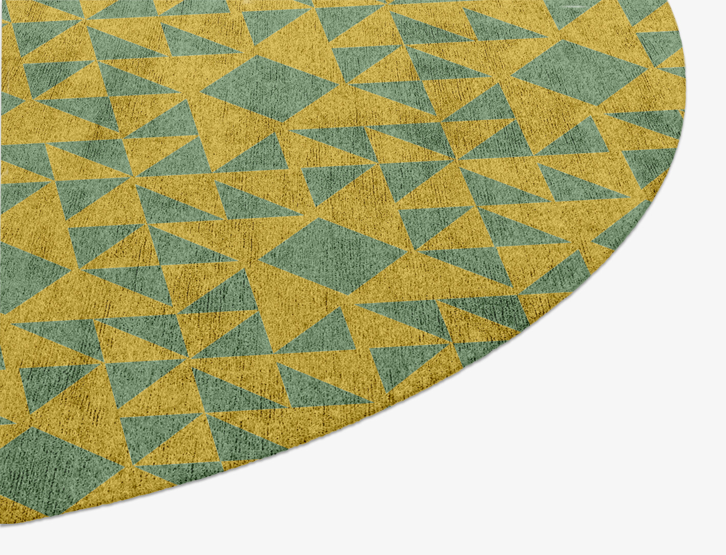 Helios Geometric Oval Hand Knotted Bamboo Silk Custom Rug by Rug Artisan