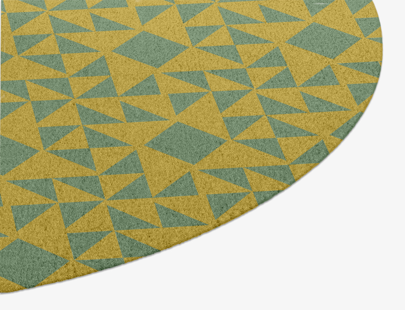 Helios Geometric Oval Hand Knotted Tibetan Wool Custom Rug by Rug Artisan