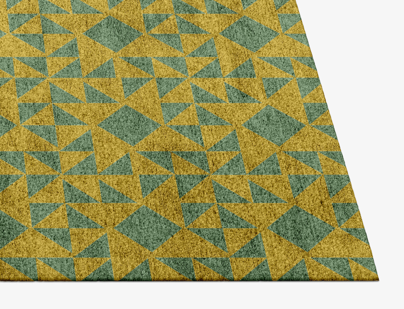 Helios Geometric Rectangle Hand Knotted Bamboo Silk Custom Rug by Rug Artisan