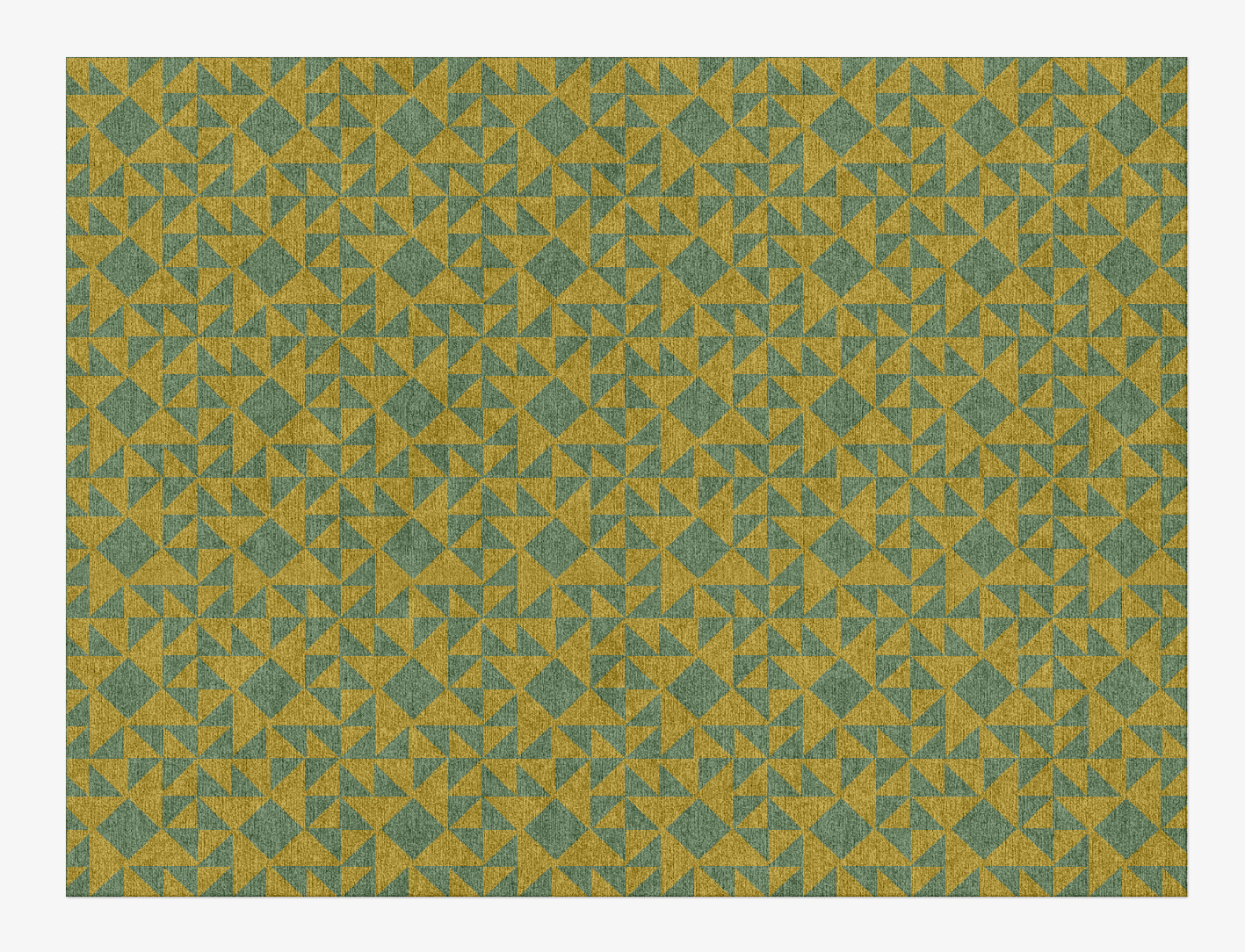 Helios Geometric Rectangle Hand Knotted Tibetan Wool Custom Rug by Rug Artisan