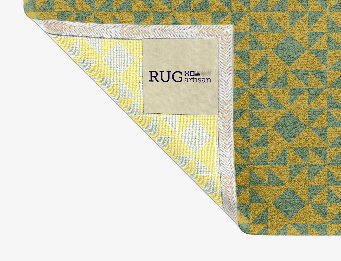 Helios Geometric Rectangle Hand Knotted Tibetan Wool Custom Rug by Rug Artisan