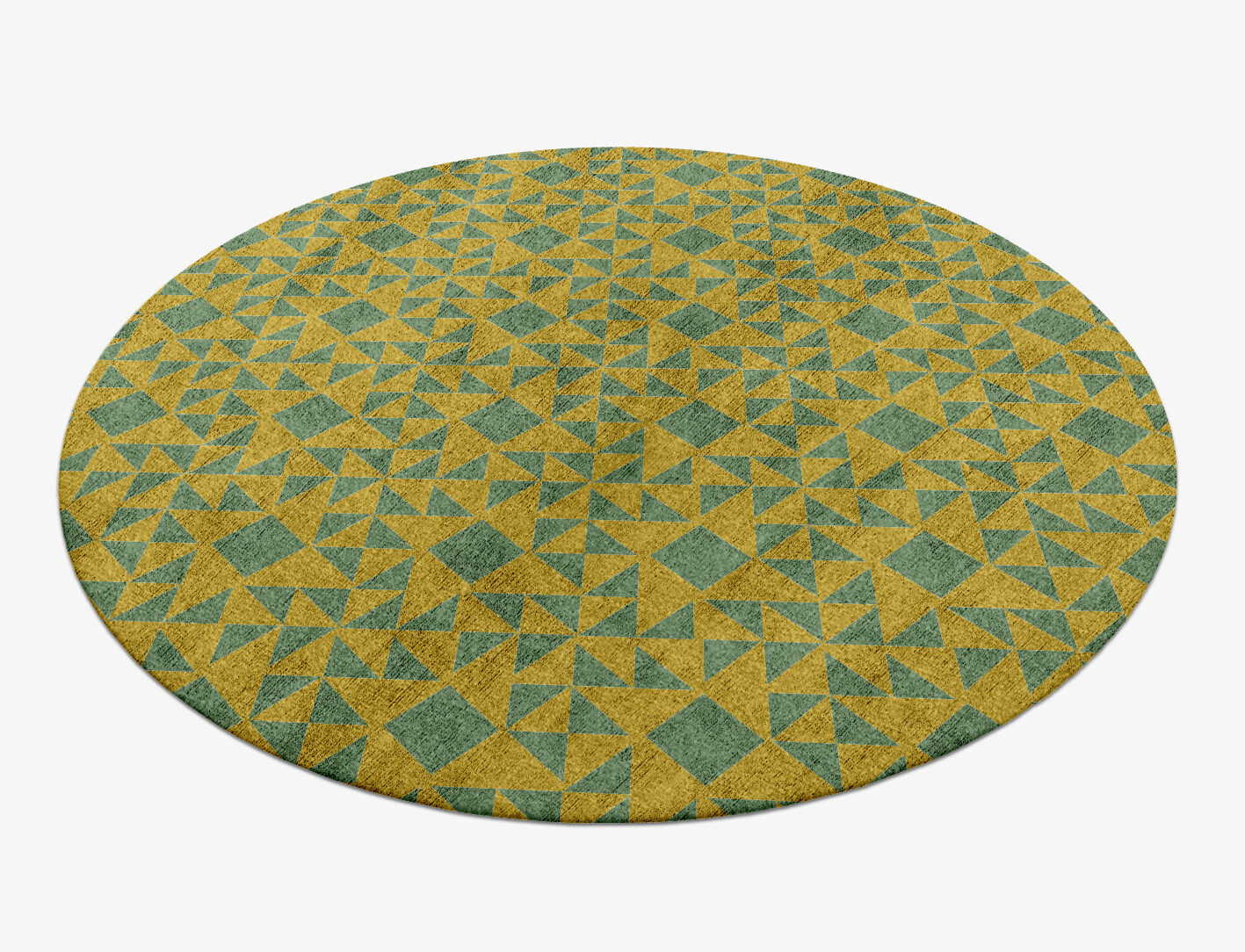 Helios Geometric Round Hand Knotted Bamboo Silk Custom Rug by Rug Artisan