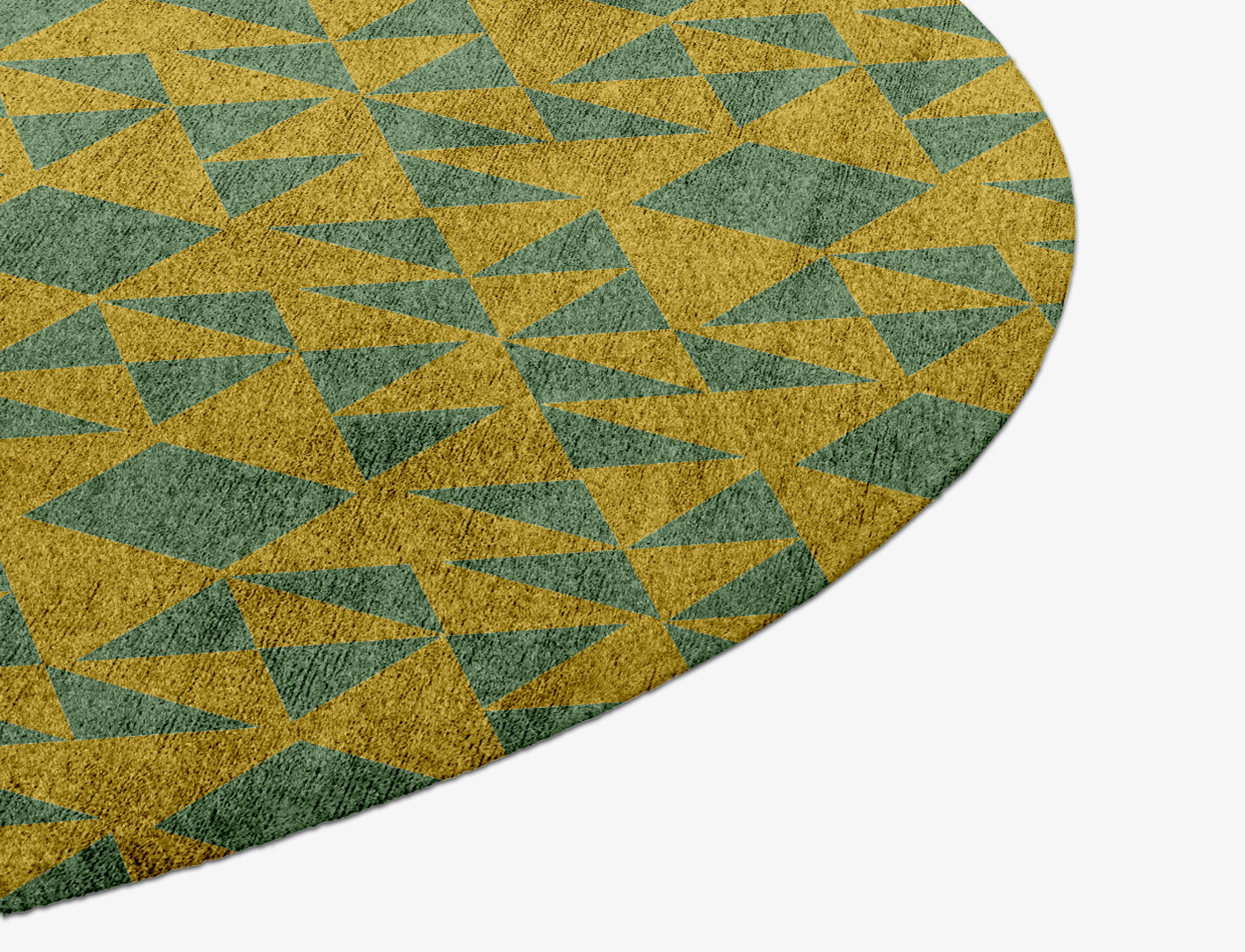 Helios Geometric Round Hand Knotted Bamboo Silk Custom Rug by Rug Artisan