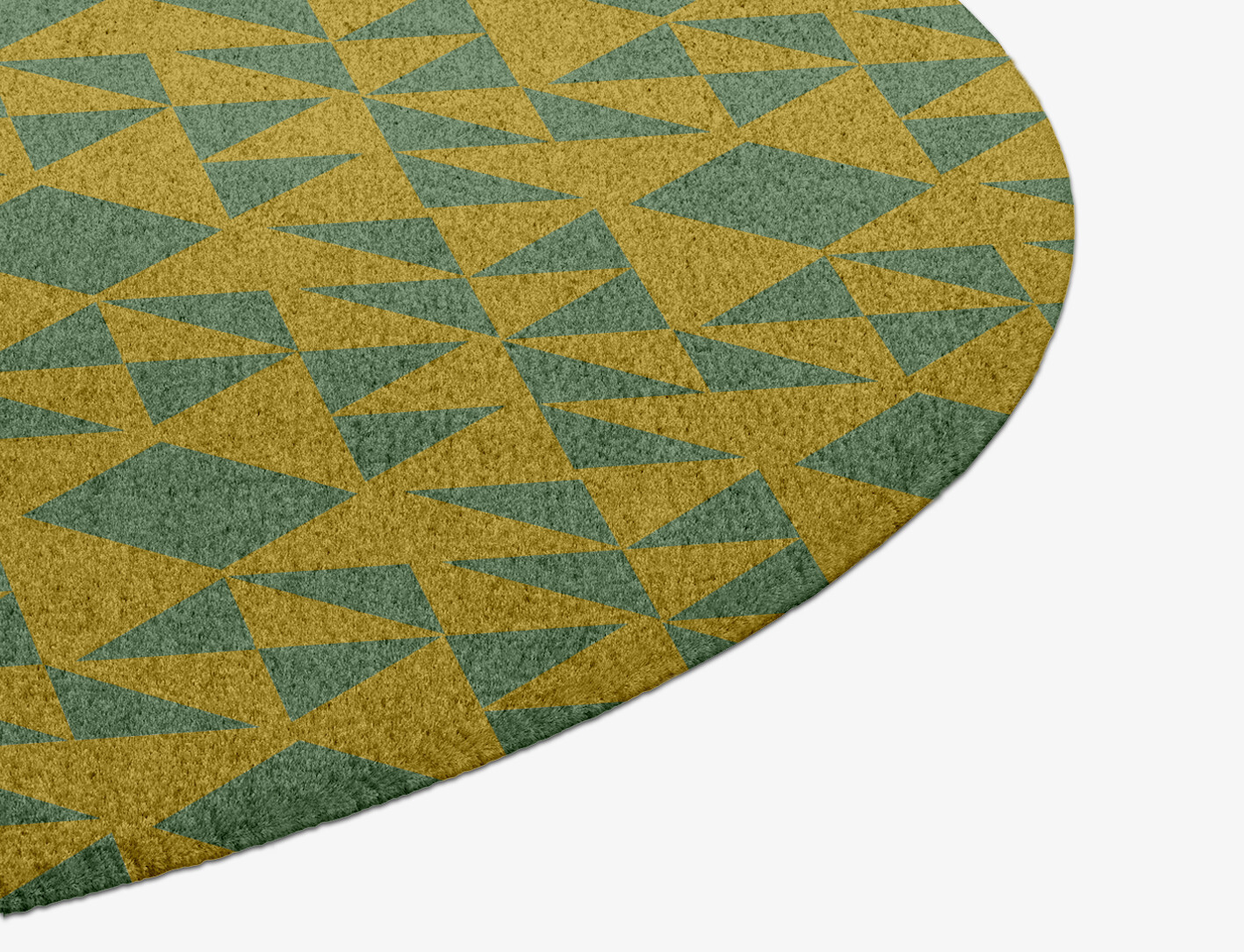 Helios Geometric Round Hand Knotted Tibetan Wool Custom Rug by Rug Artisan