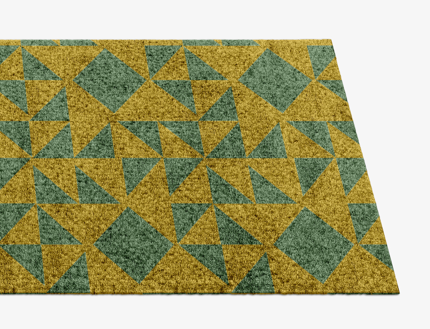 Helios Geometric Runner Hand Knotted Bamboo Silk Custom Rug by Rug Artisan