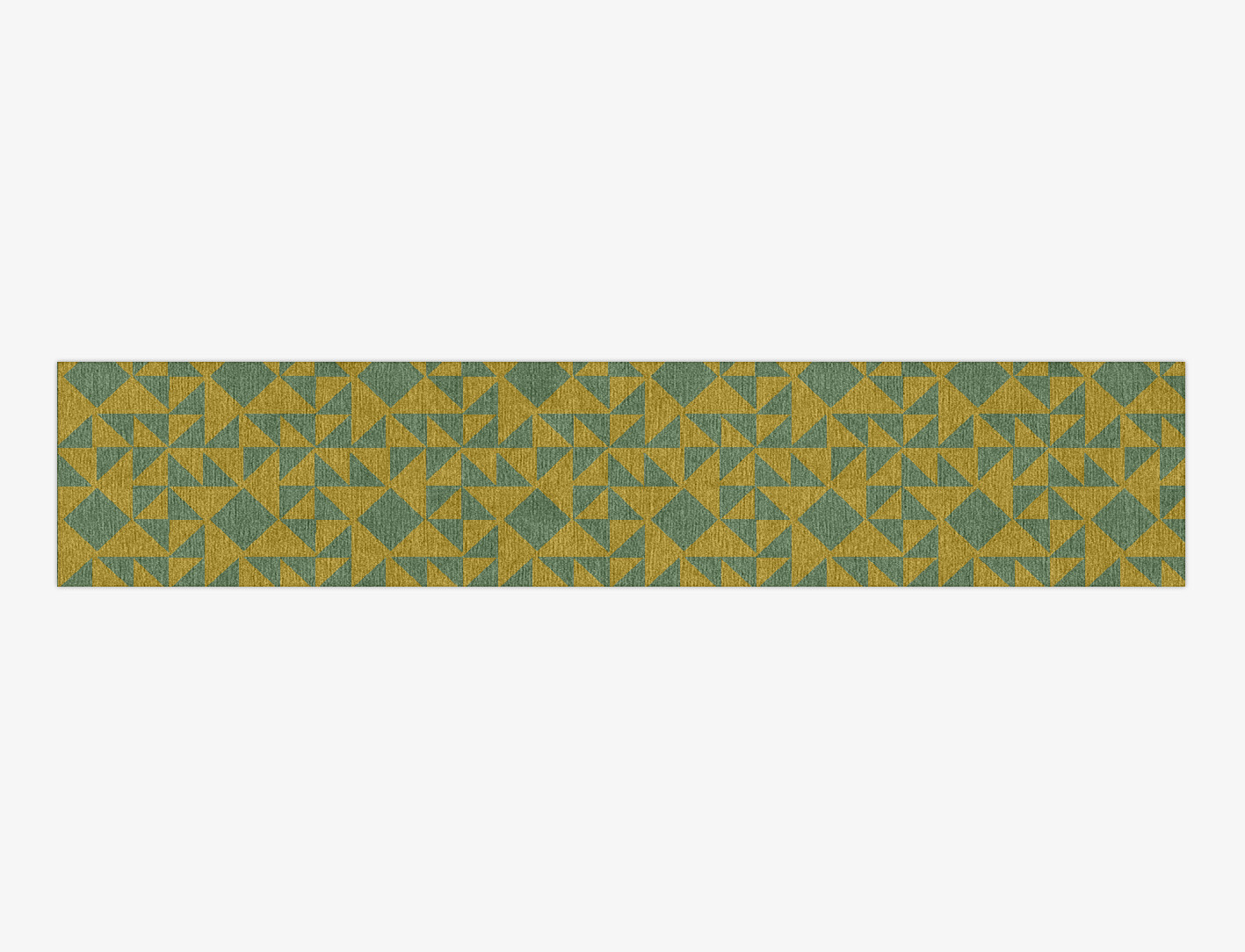 Helios Geometric Runner Hand Knotted Tibetan Wool Custom Rug by Rug Artisan