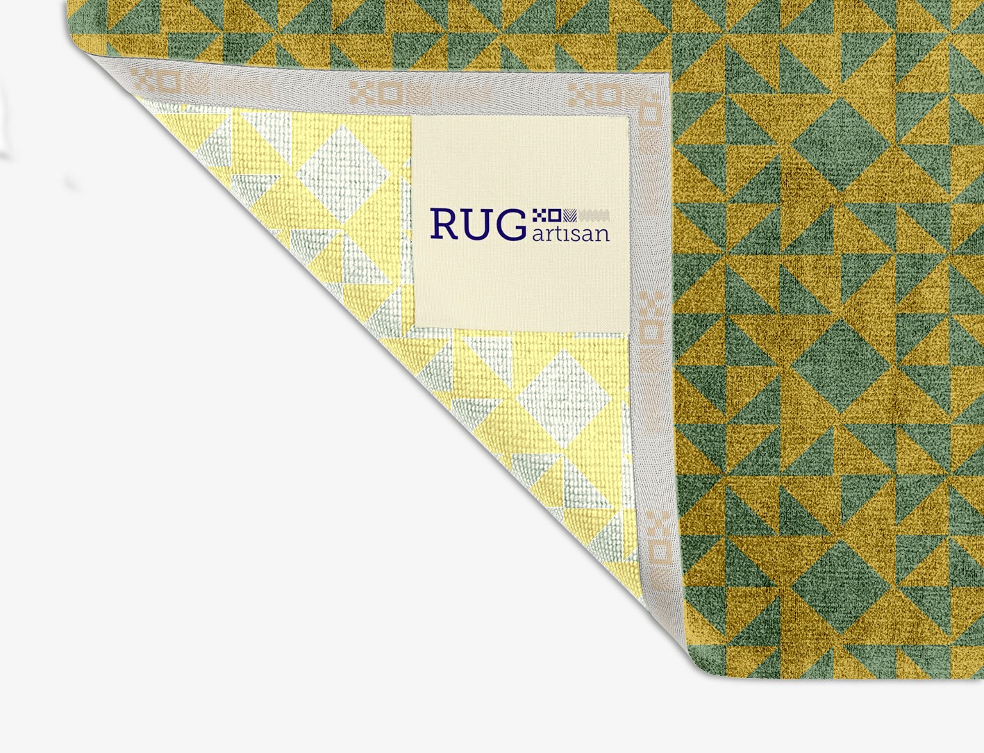 Helios Geometric Square Hand Knotted Bamboo Silk Custom Rug by Rug Artisan