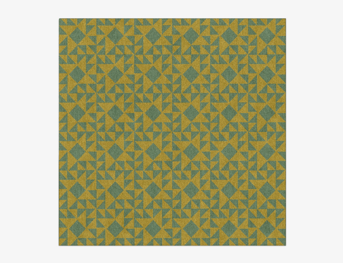 Helios Geometric Square Hand Knotted Tibetan Wool Custom Rug by Rug Artisan