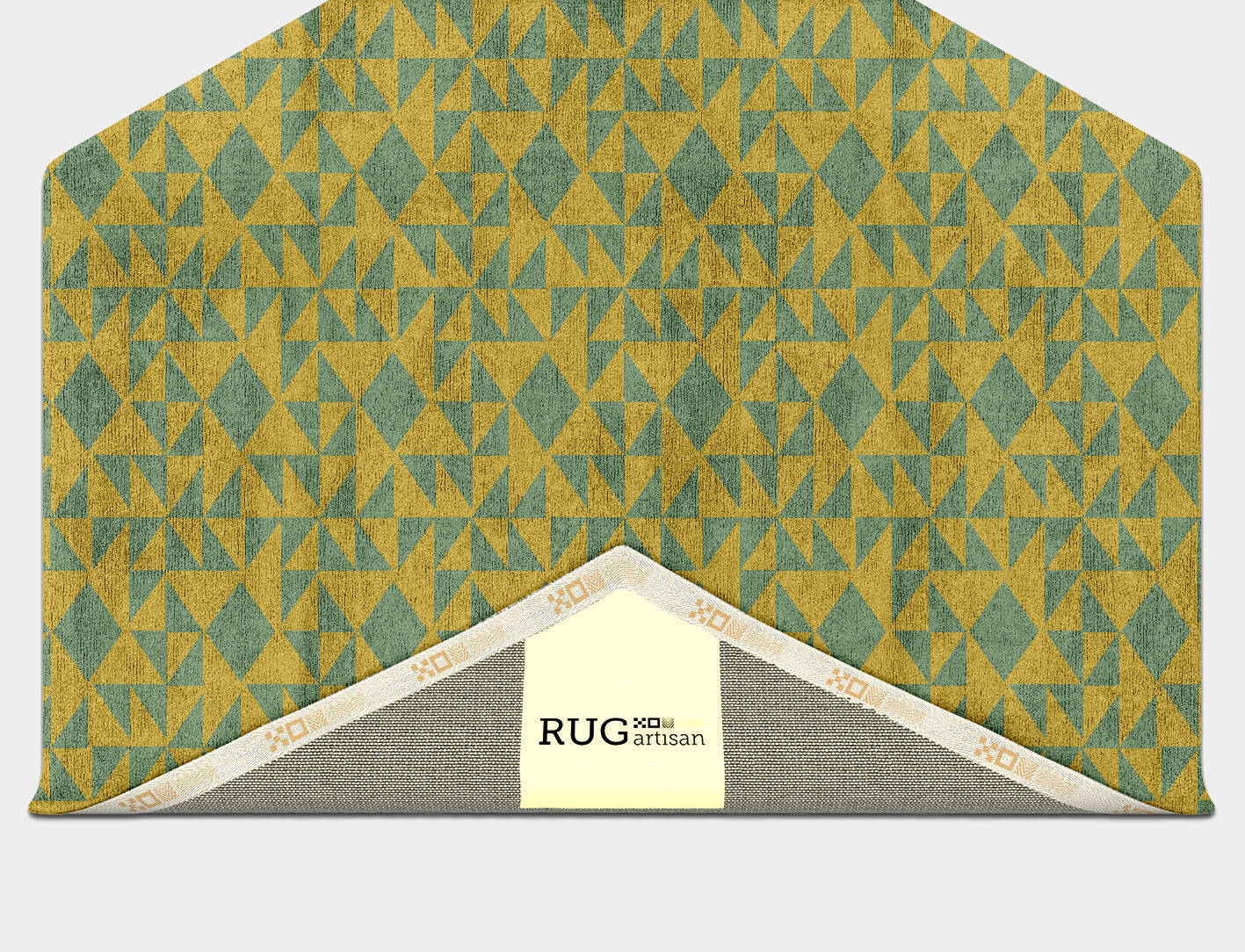 Helios Geometric Hexagon Hand Tufted Bamboo Silk Custom Rug by Rug Artisan