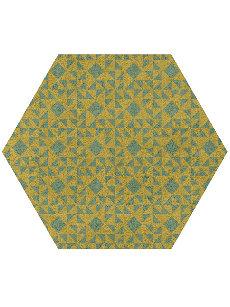 Helios Geometric Hexagon Hand Tufted Pure Wool Custom Rug by Rug Artisan