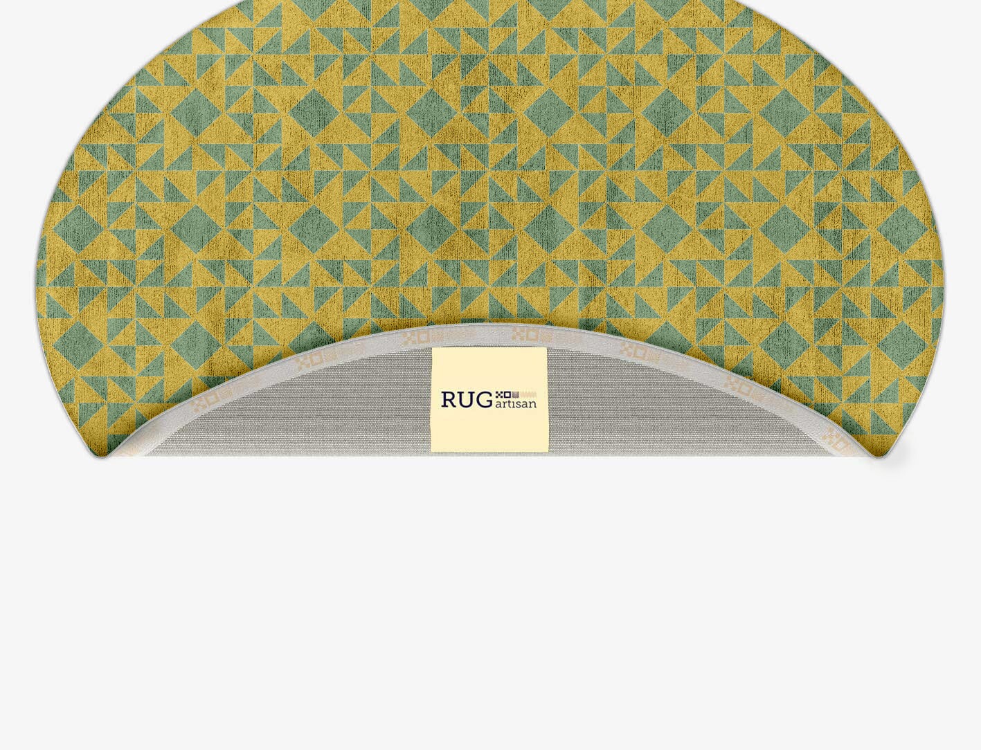 Helios Geometric Oval Hand Tufted Bamboo Silk Custom Rug by Rug Artisan