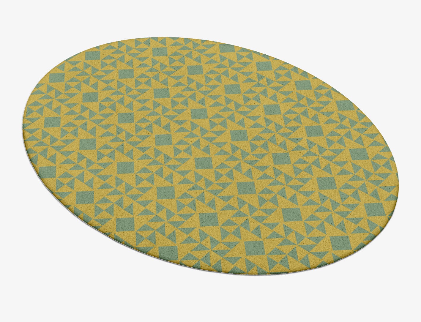 Helios Geometric Oval Hand Tufted Pure Wool Custom Rug by Rug Artisan