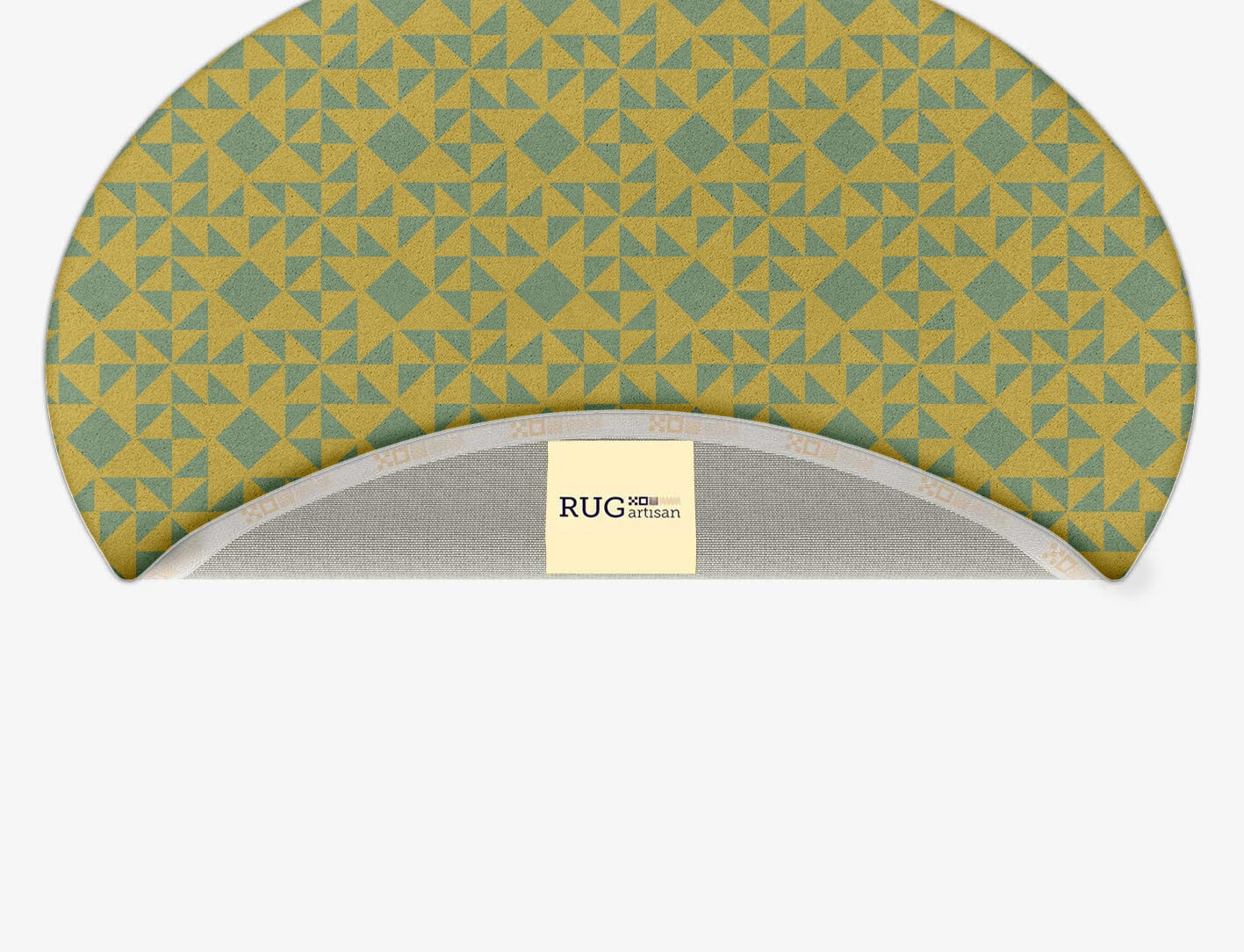 Helios Geometric Oval Hand Tufted Pure Wool Custom Rug by Rug Artisan
