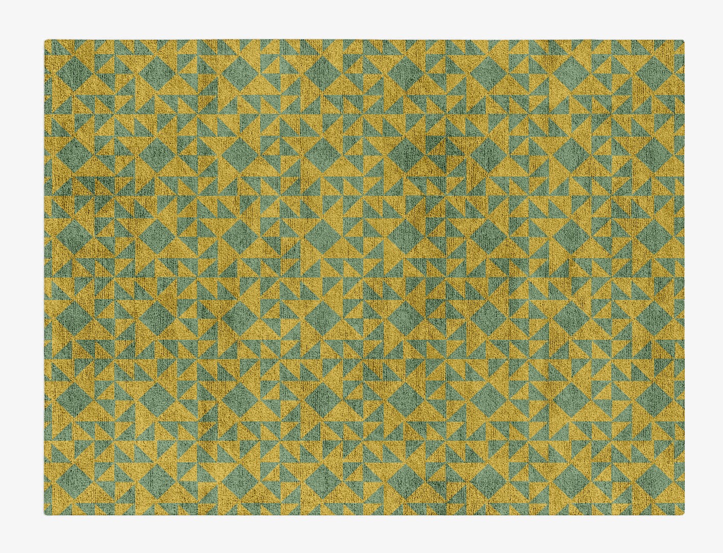 Helios Geometric Rectangle Hand Tufted Bamboo Silk Custom Rug by Rug Artisan