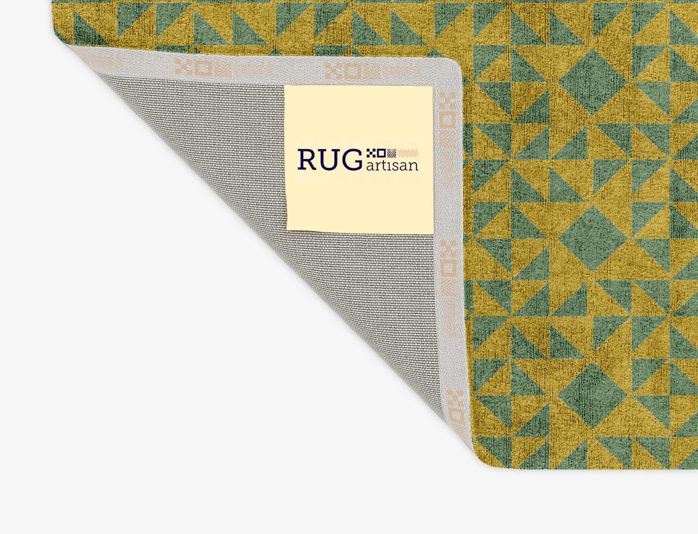 Helios Geometric Rectangle Hand Tufted Bamboo Silk Custom Rug by Rug Artisan