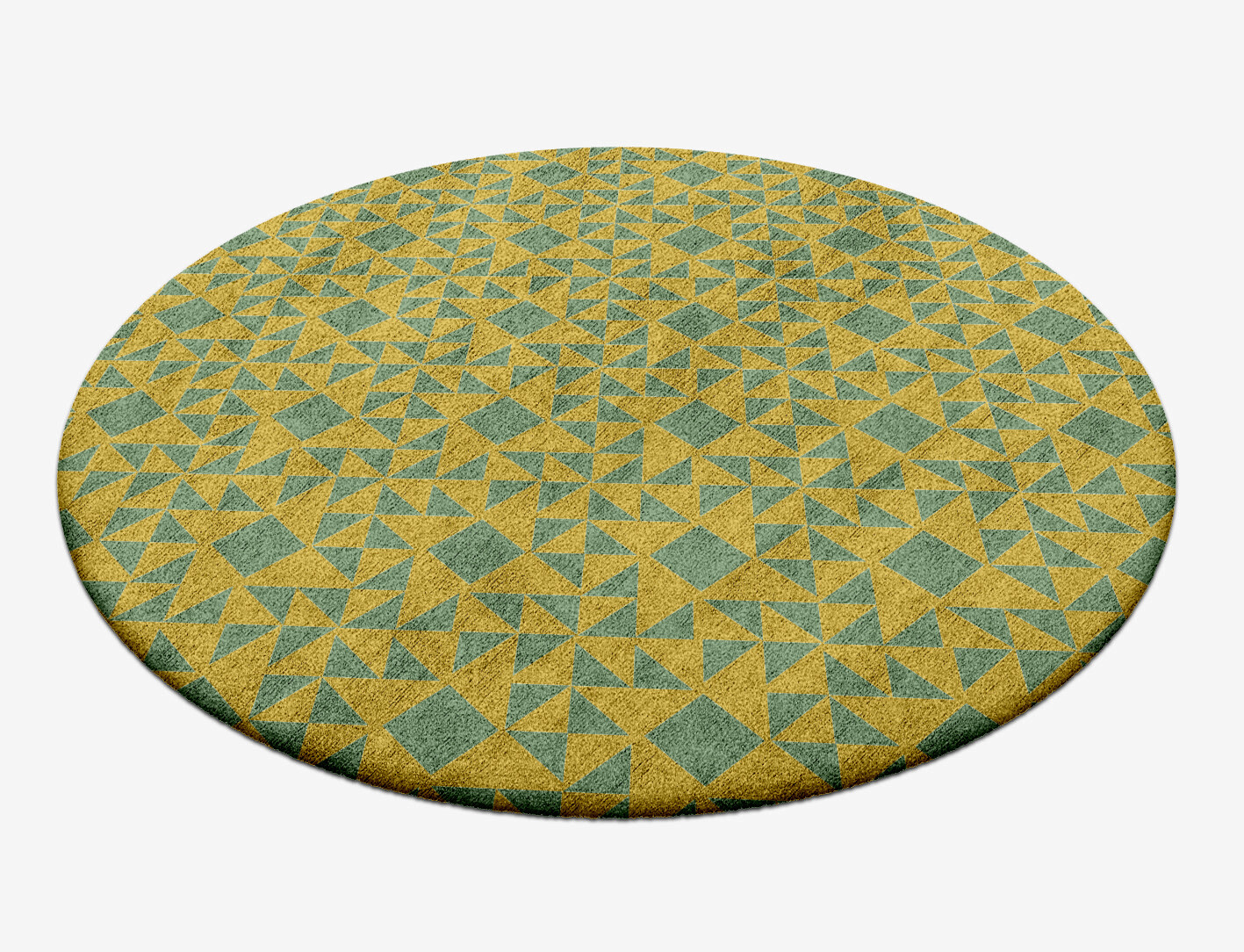 Helios Geometric Round Hand Tufted Bamboo Silk Custom Rug by Rug Artisan