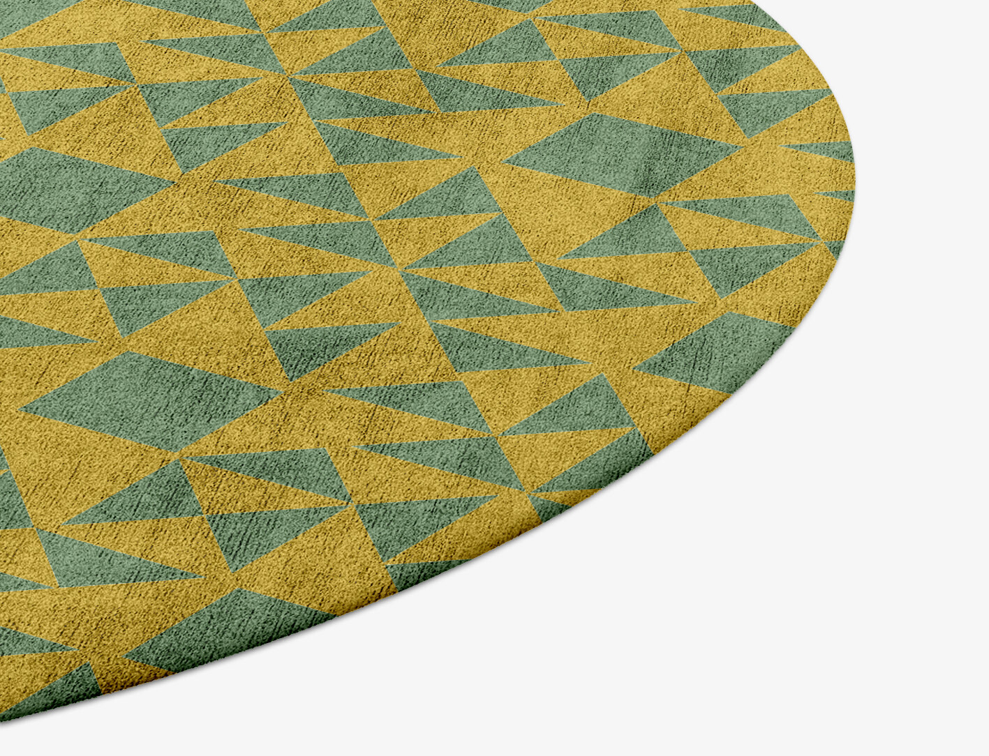 Helios Geometric Round Hand Tufted Bamboo Silk Custom Rug by Rug Artisan