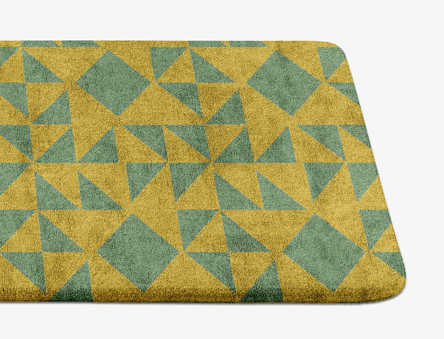 Helios Geometric Runner Hand Tufted Bamboo Silk Custom Rug by Rug Artisan