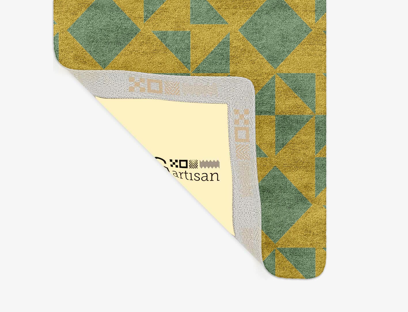 Helios Geometric Runner Hand Tufted Bamboo Silk Custom Rug by Rug Artisan