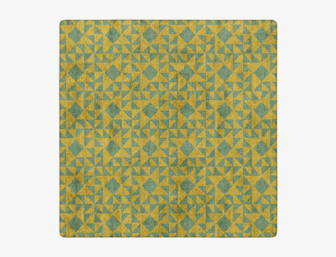 Helios Geometric Square Hand Tufted Bamboo Silk Custom Rug by Rug Artisan