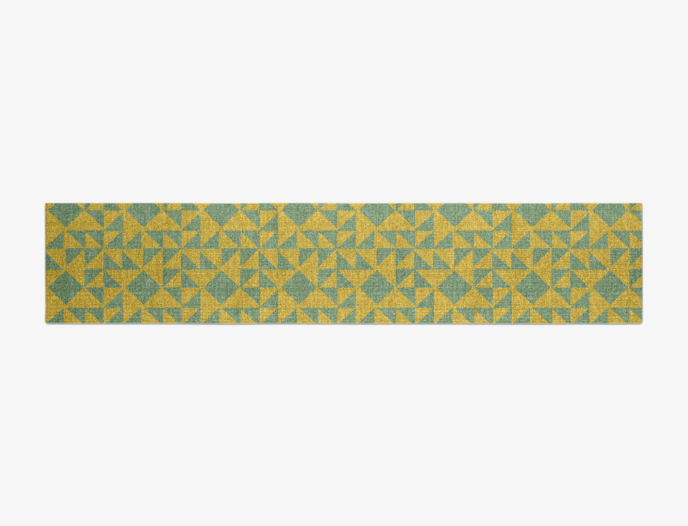 Helios Geometric Runner Outdoor Recycled Yarn Custom Rug by Rug Artisan
